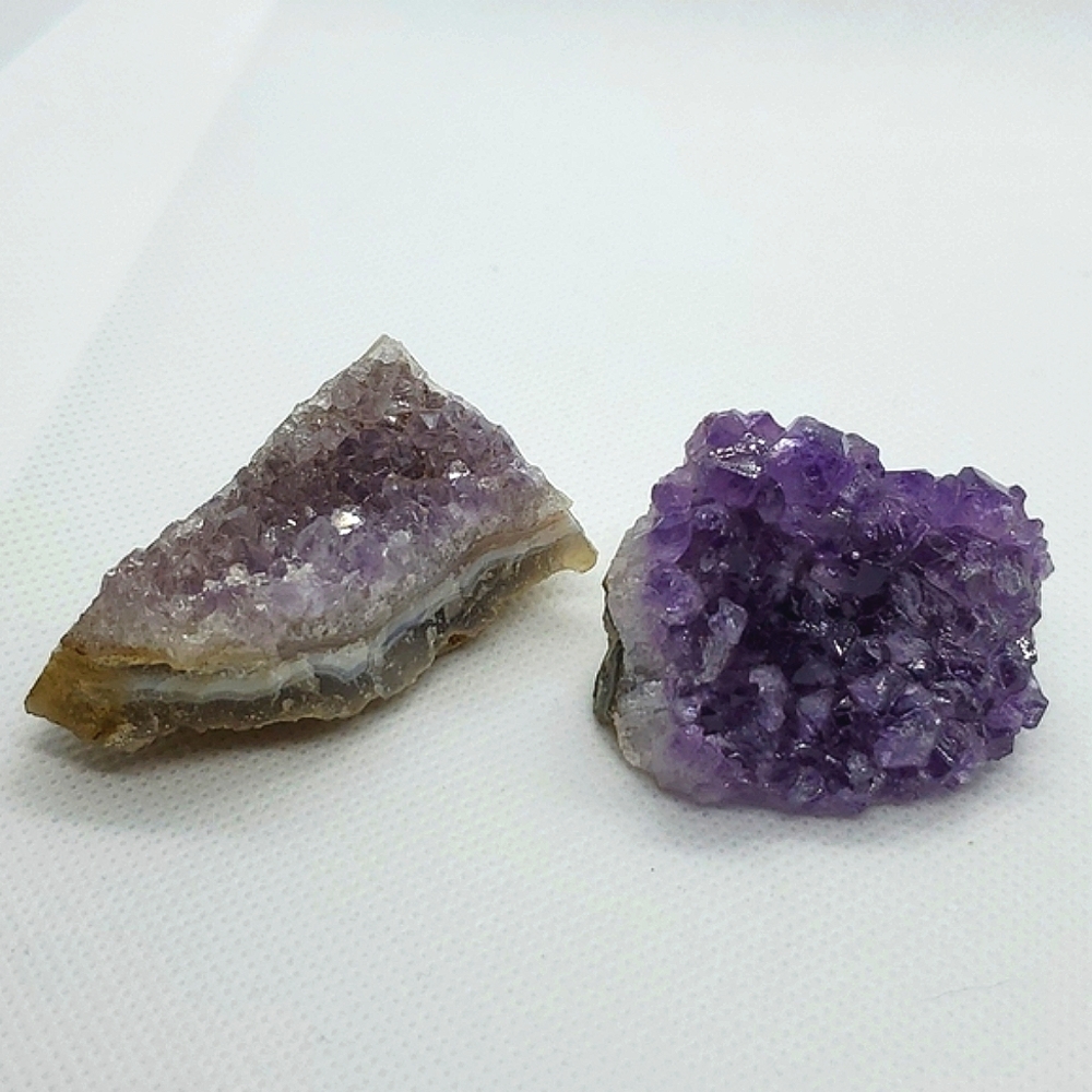 Amethyst Clusters Two Beautiful Pieces Dark & Light Colors #33 - Picture 10 of 16